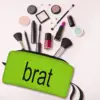 Hyperpop Brat Circle Cosmetic Bag for Women Makeup Bags Charli Xcx Travel Daily Toiletry Bag Organizer Storage Bag 3