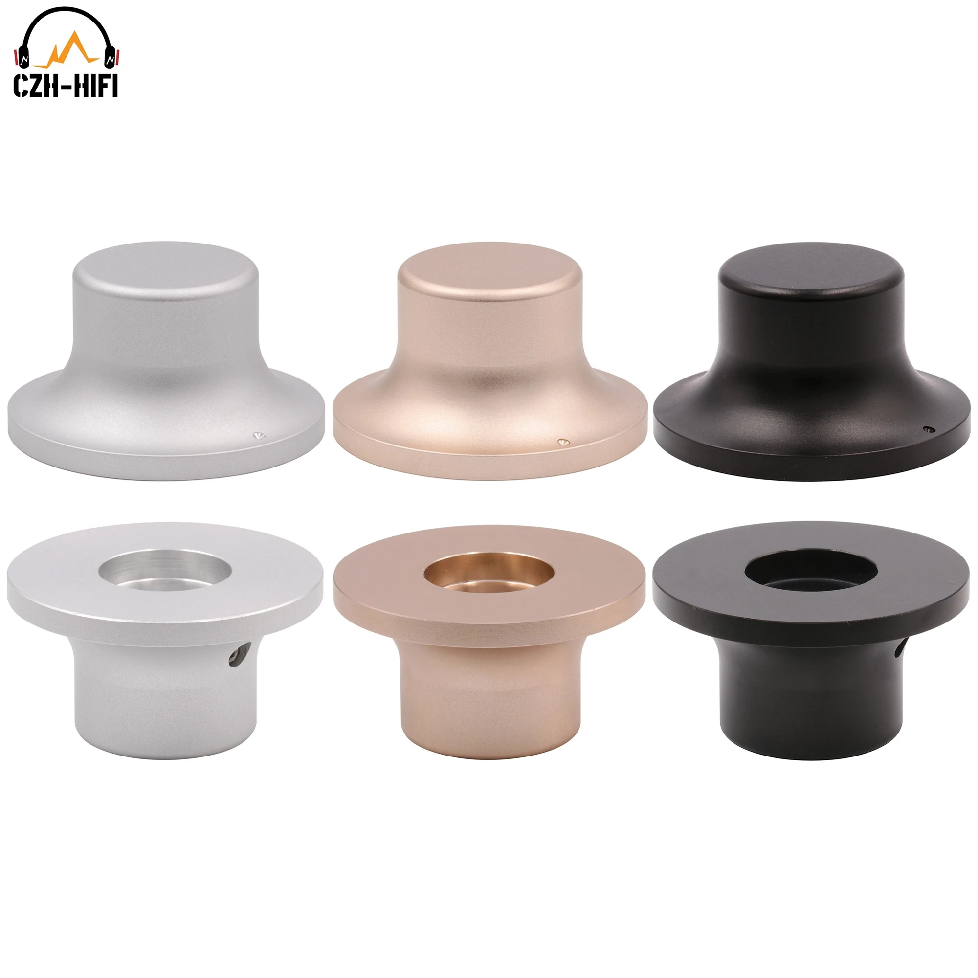 1pc 48x26mm CNC Gefräste Solide Aluminium Knopf Taste Kappe für Audio Verstärker CD-Player DAC Potentiometer lautstärke Control HIFI DIY