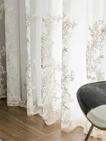 Embroidered Beautiful Princess Gauze Curtain 1PC Curtains for Living Room 1