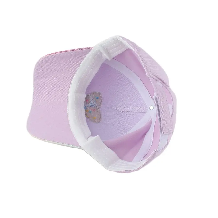 Baseball Cap Baby Sun Hat Snapback Cap Outdoor Sun Hat Cute Girls Cartoon Heart Embroidered 3-8 Years Old