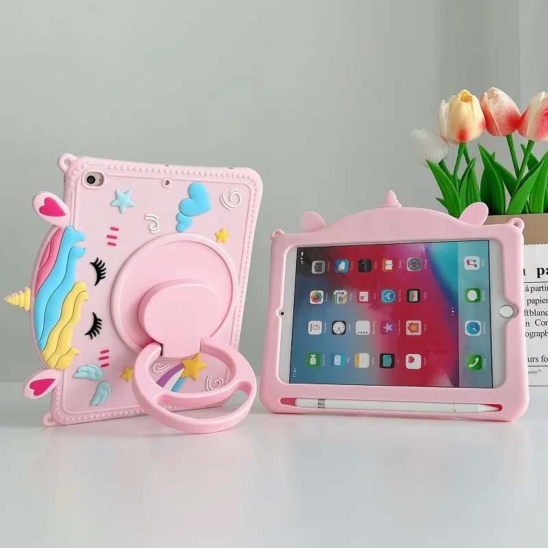 Adorable Unicorn Silicone Tablet Case with Stand and Handle