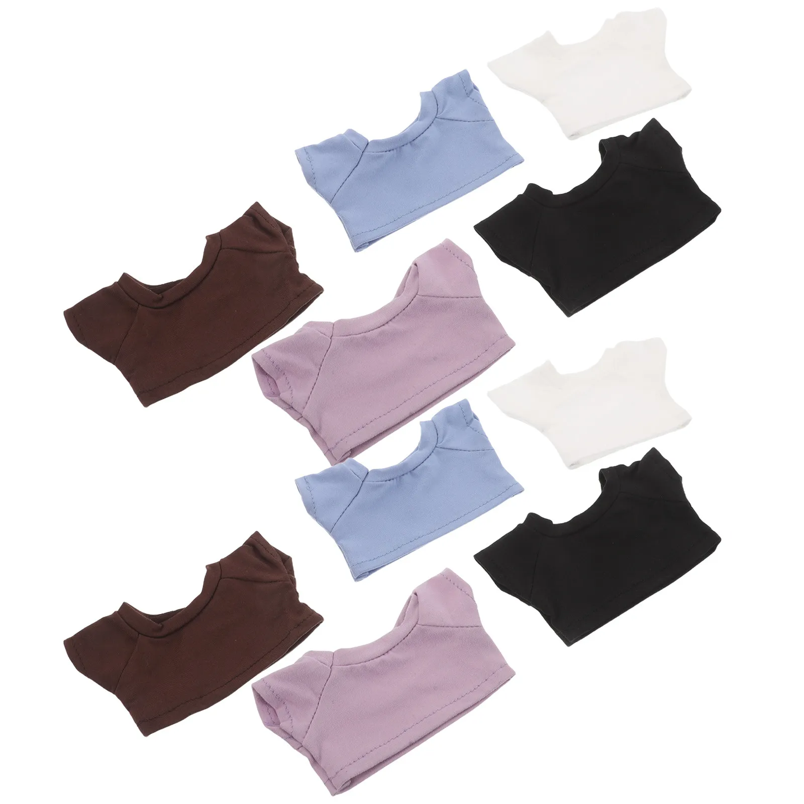 10Pcs 23Cm 곰 의류 세트 박제 동물을위한 부드러운 패브릭 티셔츠 클래식 디자인 드레스 업 놀이 시간 액세서리 복장