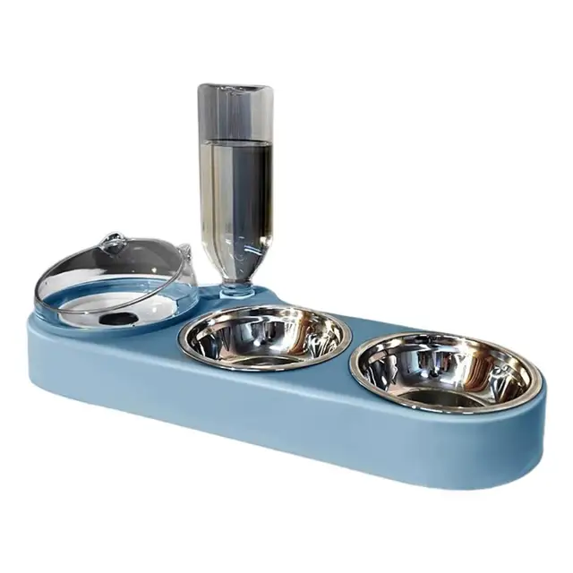 High-Capacity Pet Feeder Bowl Set with Beveled Mouth Automatic Drinking Water Splash-Proof Multi-Functional Cat Dog Food Bowl 3