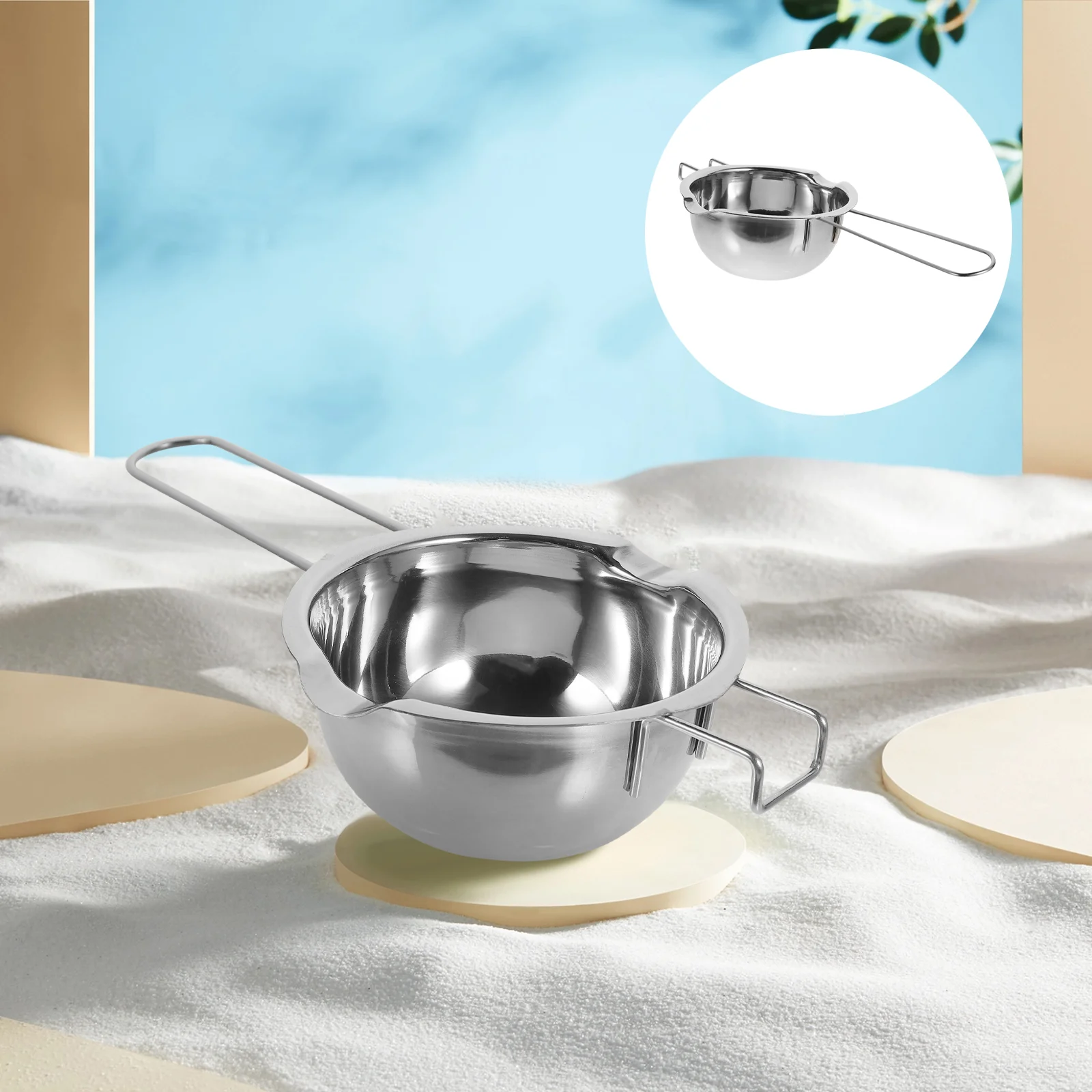 Melting Pot Butter Chocolates Warmer Boiler for Hot Cheese Stainless Steel Baking Candy Bowls