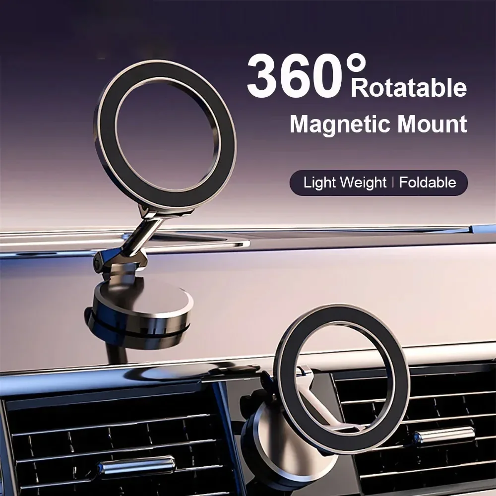 MagSafe 360용 아연 합금 접이식 자석 자동차 소형 휴대폰 홀더 °   iPhone 14 13 12 Pro용 조절 가능한 자석 ..