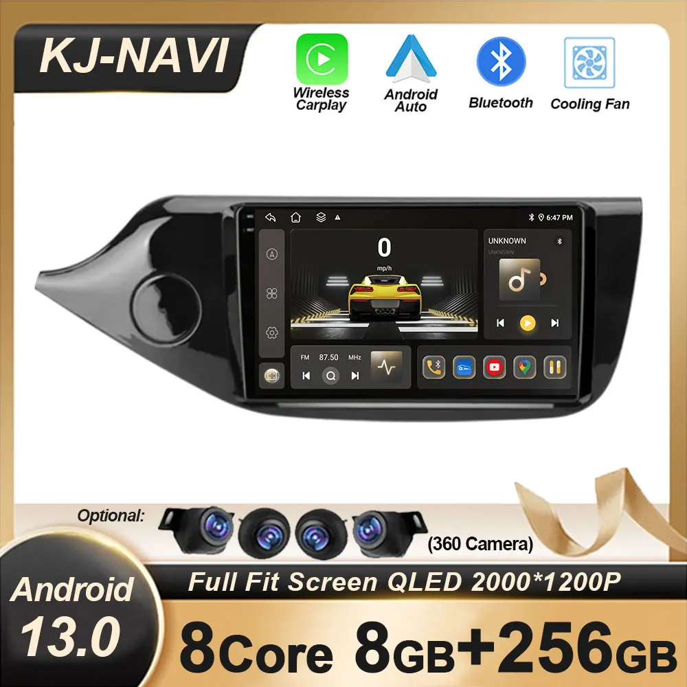 

No 2din Android 13 Car Radio Multimidia Video Player for Kia Cee'd 2 JD 2012-2018 Navigation GPS Carplay Audio Head Unit 9"
