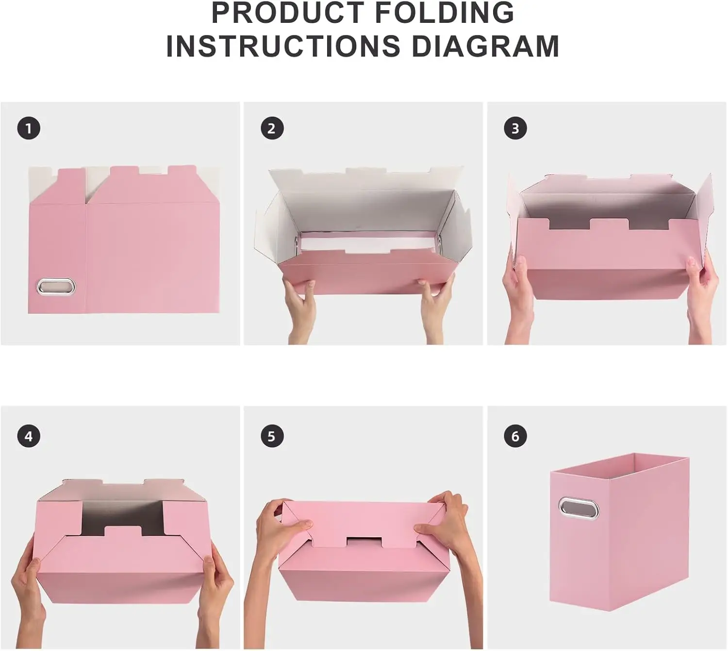 File Organizer Collapsible File Box Hanging Organizer Letter Size 2Pack