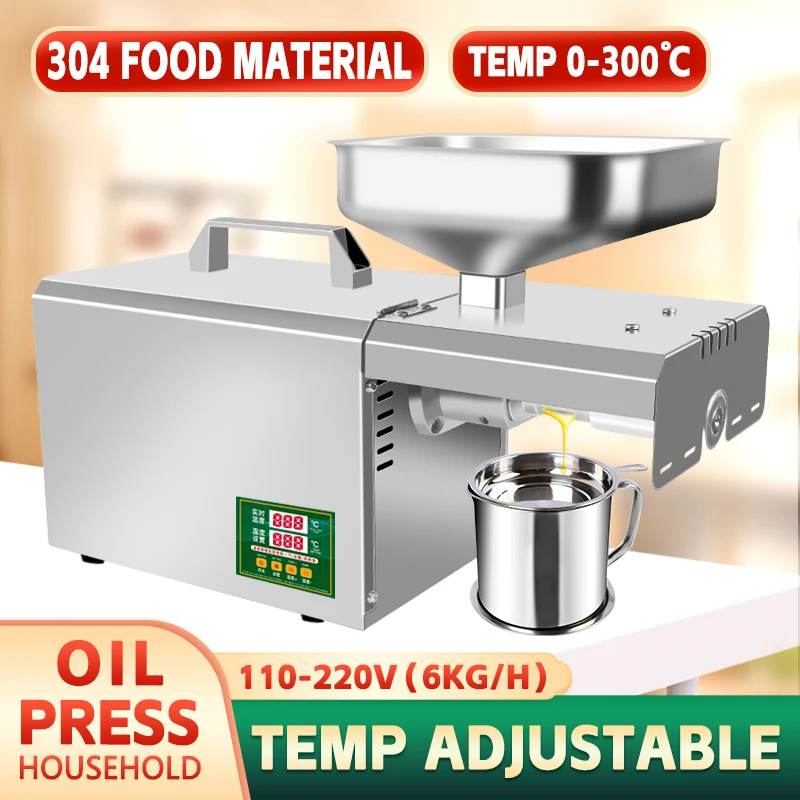 Oil Press Machine STYMAI Household Small Oil Press Seed Oil Extractor Rapeseed Peanut Olive Vegetable Press Cold Hot Making Machine