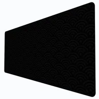 Black Ocean Wave Mouse Pad Large Rubber Base