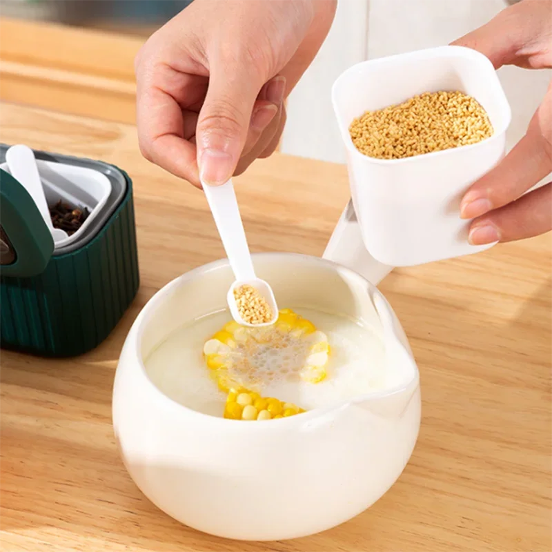 4 Grids Seasoning Box Spice Jar Kitchen Organizer and Storage Spice Jars Salt and Pepper Shakers Container  Spice Container Set