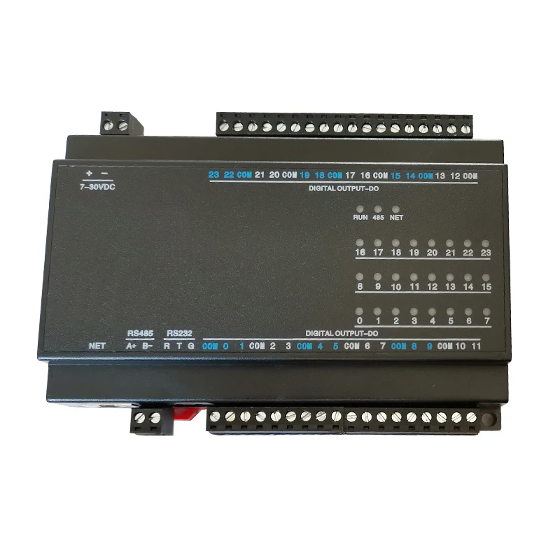 

24 DO Digital Relay Output RS232 RS485 Ethernet LAN RJ45 Modbus RTU TCP IP DIN Rail Remote IO A/D Collector Controller I/O T-006