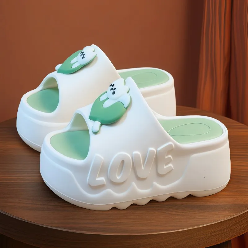 Neueste 2026 Designer Connect Letter Plateau-Flip-Flops für Damen mit dicker 9cm Sohle, bequeme Zehenstegsandalen für Sommer und Strand – Detail 23