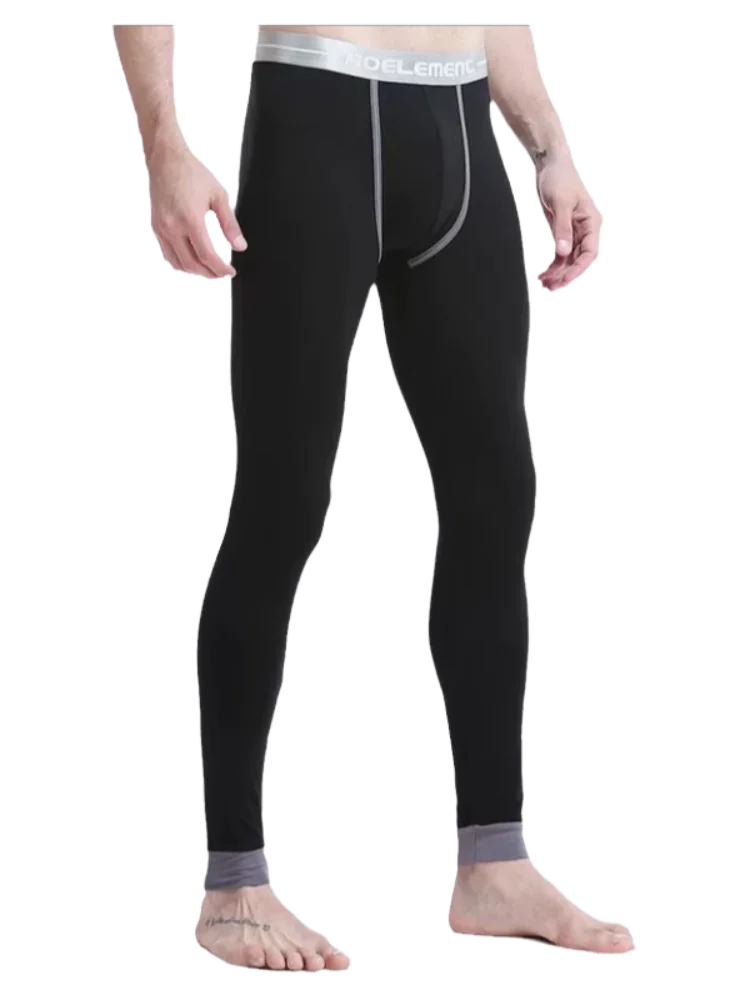 Mens Long Johns Thermal Underwear Solid Color Leggings Cotton Elasticity Tight Thermal Underwear Set Thermal Underwear Cotton Underwear
