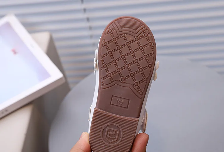 Retro-Lederschuhe im britischen Stil für Kinder und Mädchen, rutschfeste, weiche Sohle, lässige Lederschuhe für Babys, Prinzessin, elegante Blumenschuhe – Detail 18