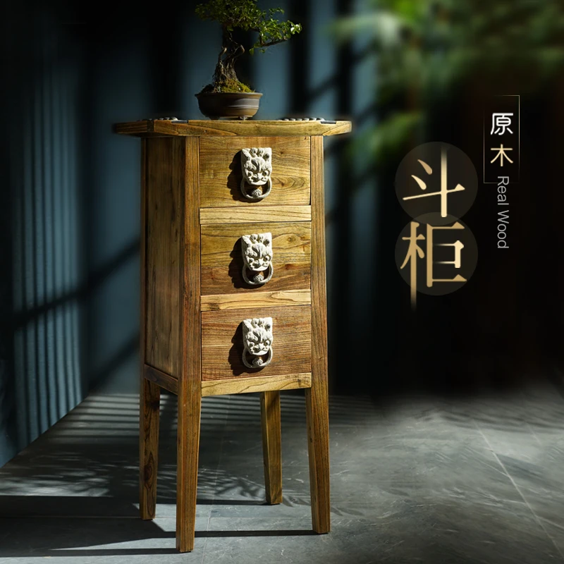 

Modern Chinese style drawer storage cabinet for old porch decoration cabinet
