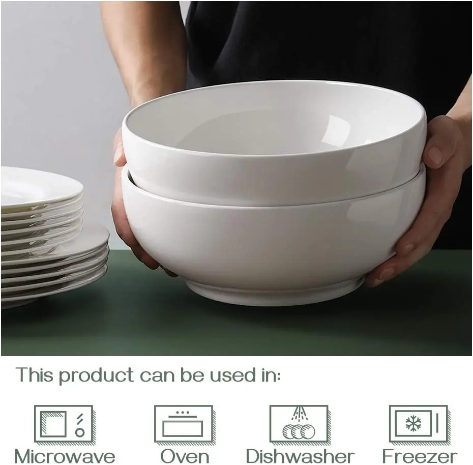 9.5-Inch Serving Bowls – Large Multipurpose Kitchen Bowls 4