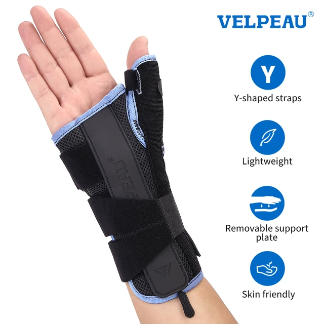 VELPEAU-muñequera con férula para pulgar para artritis, dolor y esguince,  ortesis de muñeca estable y transpirable para hombres y mujeres - AliExpress