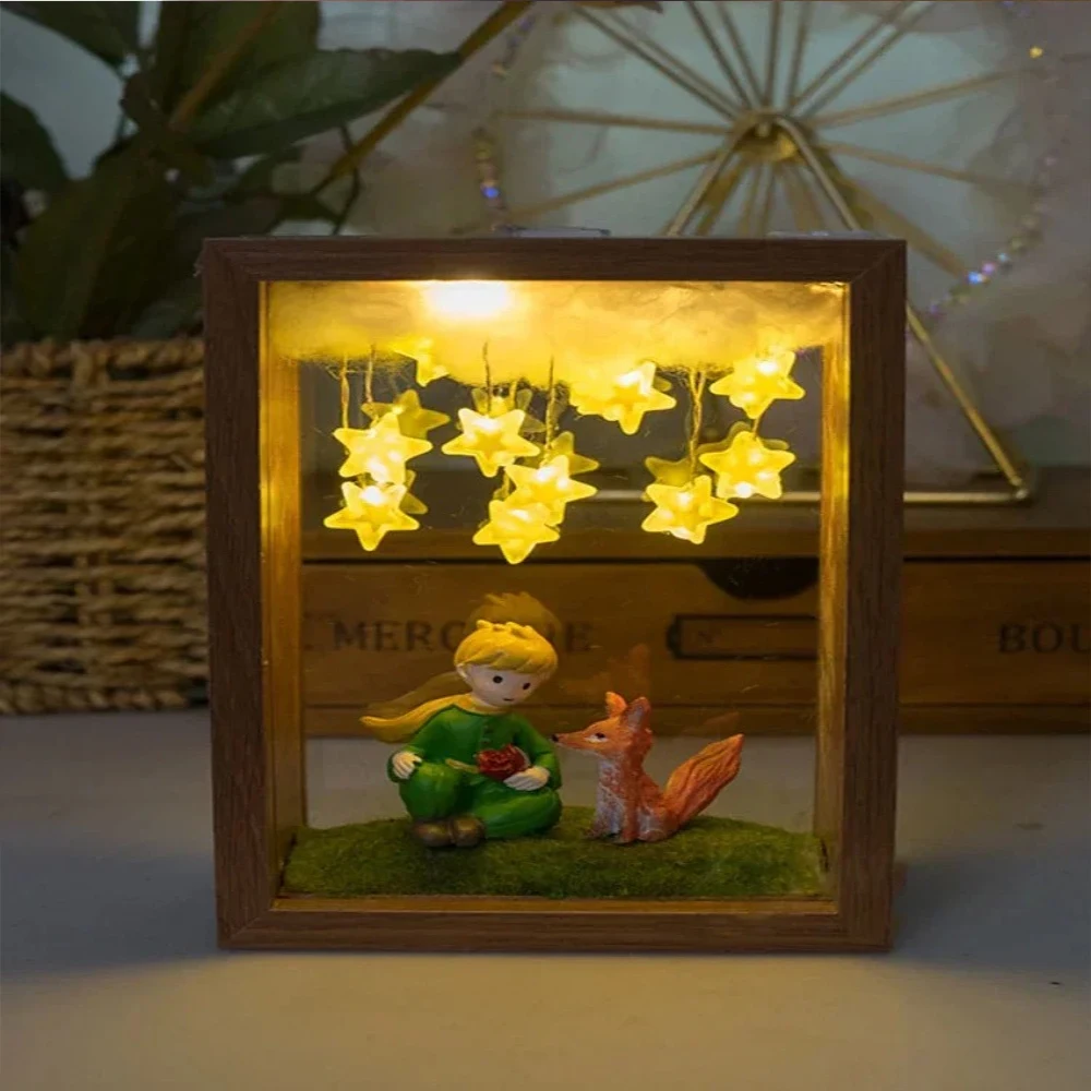 The Little Prince Night Lamp regali di san valentino decorazioni per la casa regalo fai da te regali di compleanno cornice per foto ornamenti per lampade da camera da letto stellati