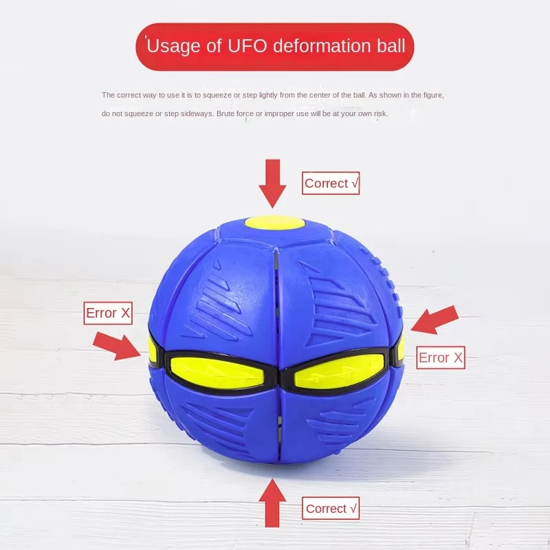 Magic Flying Saucer Ball Bouncy Stomp Ball Puzzle Pet Children's Toys Indoor Outdoor Decompression Transformation Sports Balls 5
