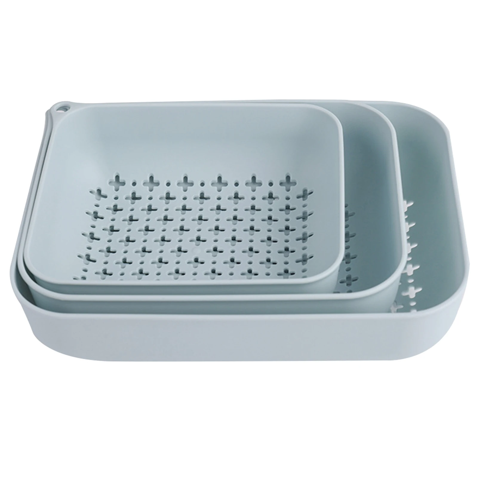3PCS/Set Plastic Kitchen Strainer Vegetable/Fruit Washing Noodle Colander
