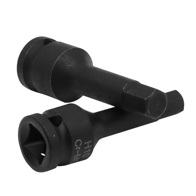 1/2 Inch Pneumatic Wrench Drive Impact Socket Set Hex Bits Hexagon Screw Socket Lengthened  H4 H5 H6 H7 H8 H9 H10 H12 Cr-MO 4