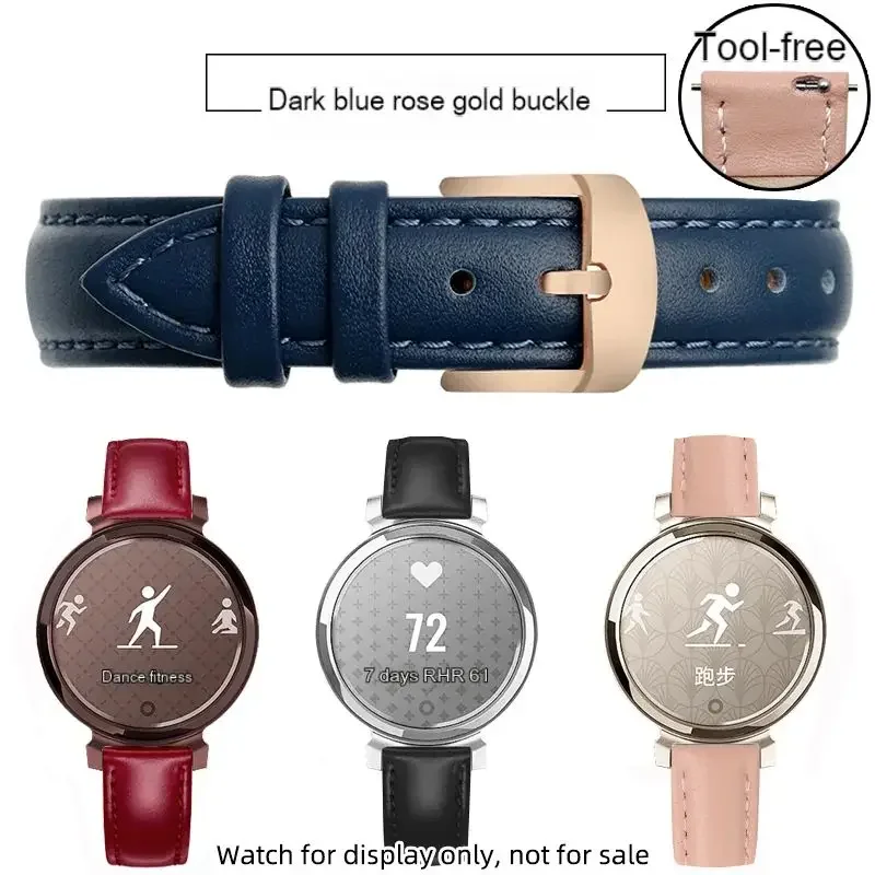 Elegant 14mm Women's Cowhide Leather Watch Strap with Quick Release