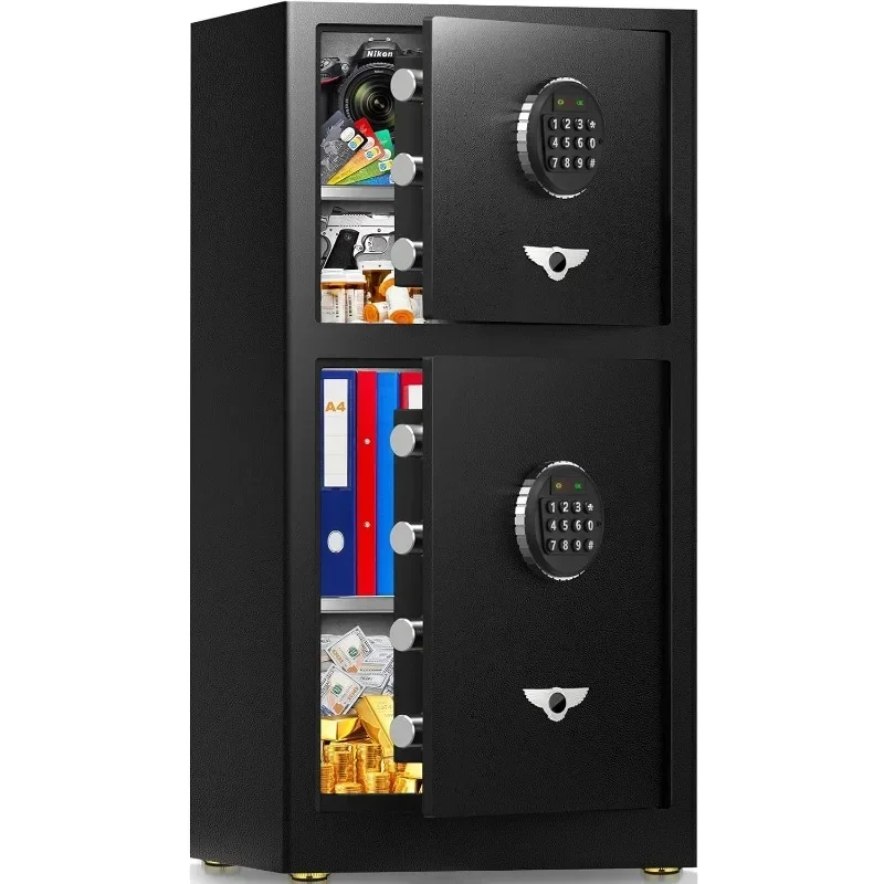 8.25 Cu Ft Fireproof Safe Box With Double Doors | Digital Keypad, Smart Alarm, Large Home Safe For Cash & Jewelry