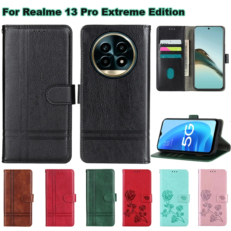 For чехол на Realme 13 Pro Extreme Edition Case Wallet Leather Coque Phone Cover For Capa Realme 13 Pro+ 5G RMX3990 RMX3921 Etui