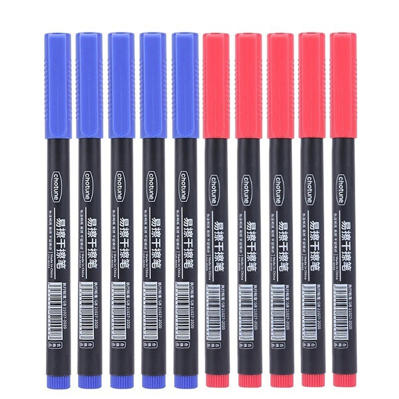 10Pcs/set 0.5mm Extra Fine Tip Dry Erase Markers Pens Erasable Whiteboard  Art Marker Pen for Office School Planning White Board - AliExpress