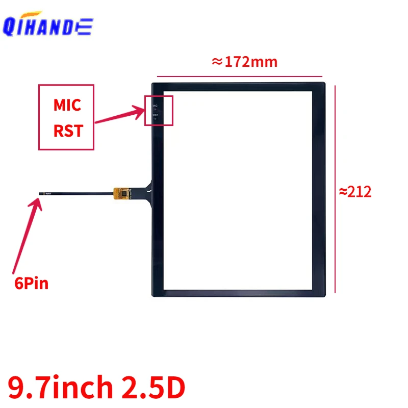 Tela de Toque de Polegadas 6pin para Cruze Teyes vw Wifi Android Navegação do Carro Sensor de Toque de Vídeo Partes do Painel Digitador Novo 2.5d Gt911 9.