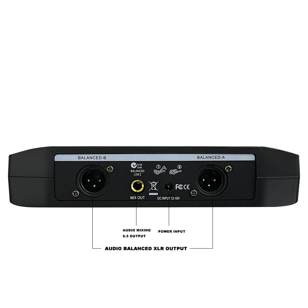 Microphones and Receiver Side View