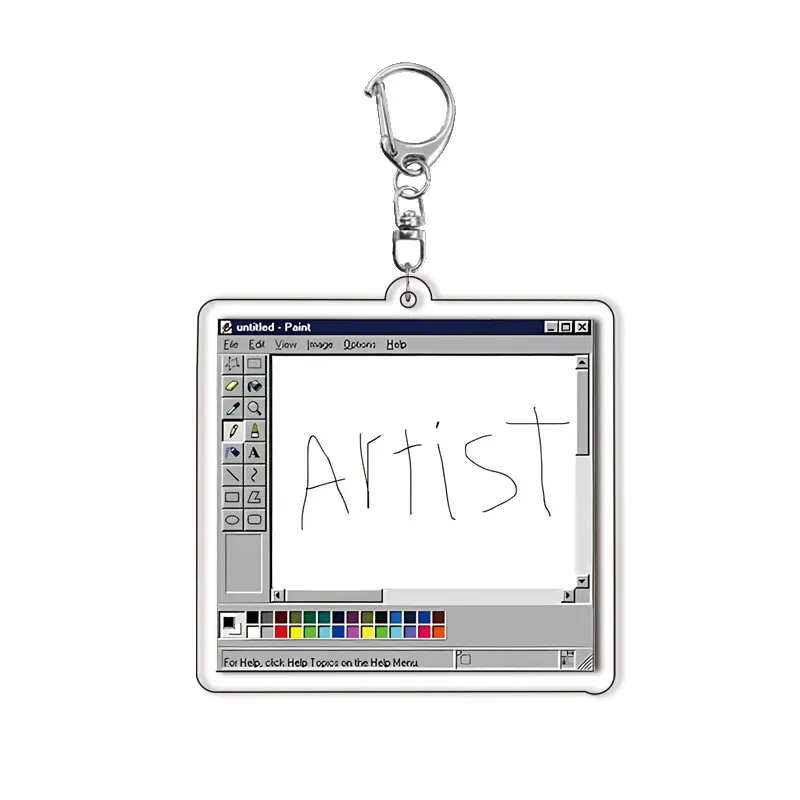 WINDOWS Istruzioni per computer Portachiavi Portachiavi Anello per accessori Borsa Portachiavi con ciondolo a forma di cartone animato Gioielli Ventole Amici Regali - immagine 2