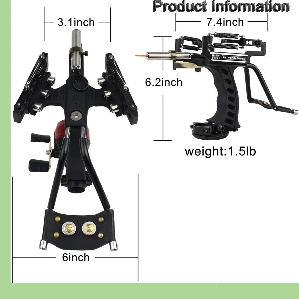 High Quality Powerful Slingshot With Wrist Rest Hunting Fishing Shooting Darts Steel Ball Laser Stainless Steel Catapult Outdoor