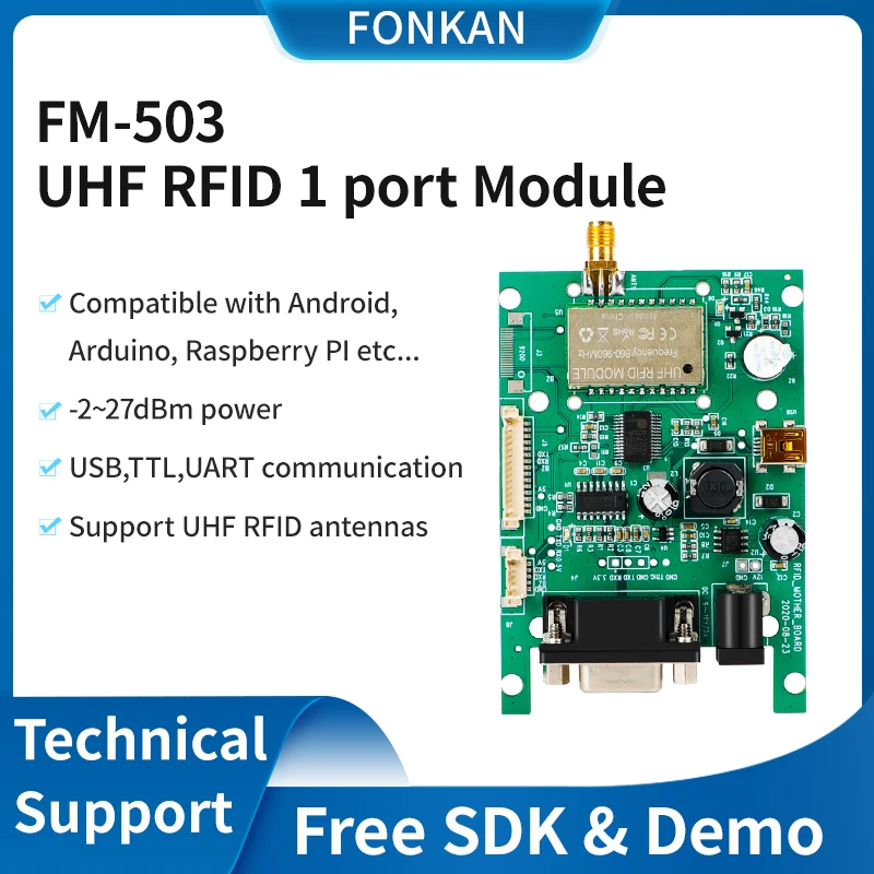 Fonkan 860-960Mhz UHF RFID Module Long Range Reader TTL UART