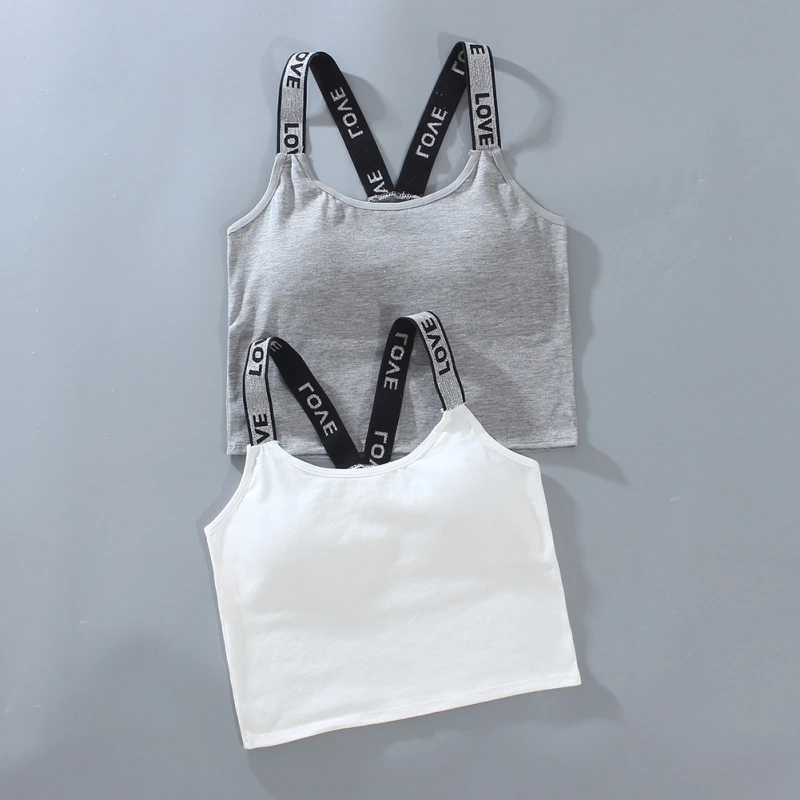Cotton Breathable Underwear for Kids Girls Home School Teenagers Puberty Elastic Comisole Training Bras for 8-18Y Crop Tops