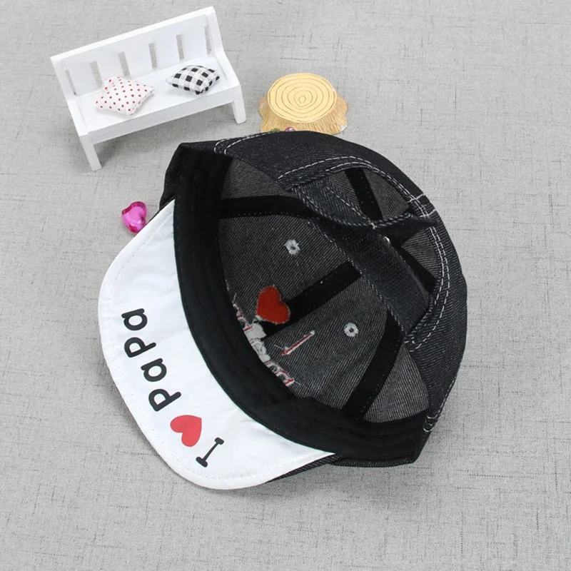 Baby Denim Baseball Cap New Spring Cute Embroidered Letter Solid Sunhat Boys Girls Cotton Snapback Caps Kids Hip Hop Fishing Hat 6