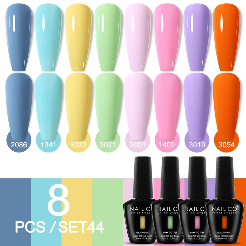 Deluxe 8-Piece Gel Nail Polish Set for Professional DIY Manicures