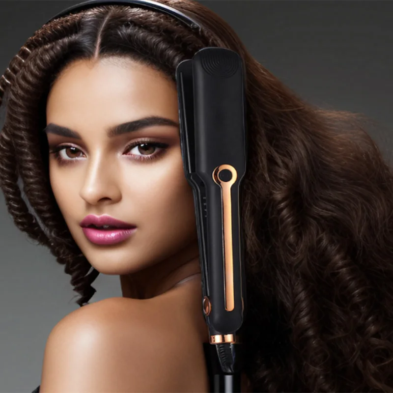 Mini Hair Straightener Ceramic Tourmaline Ionic Flat Iron Curling Iron negative ion wide plate Hair Straightener 2