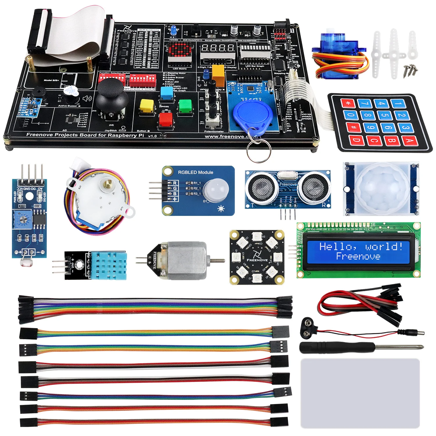 Freenove Projects Kit for Raspberry Pi 4 B 3 B+ 400, Python C Java ...