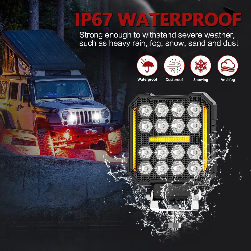 4" Work LED Headlight Light Auto Fog Light Led Light Bar Round Fog Light for Mot