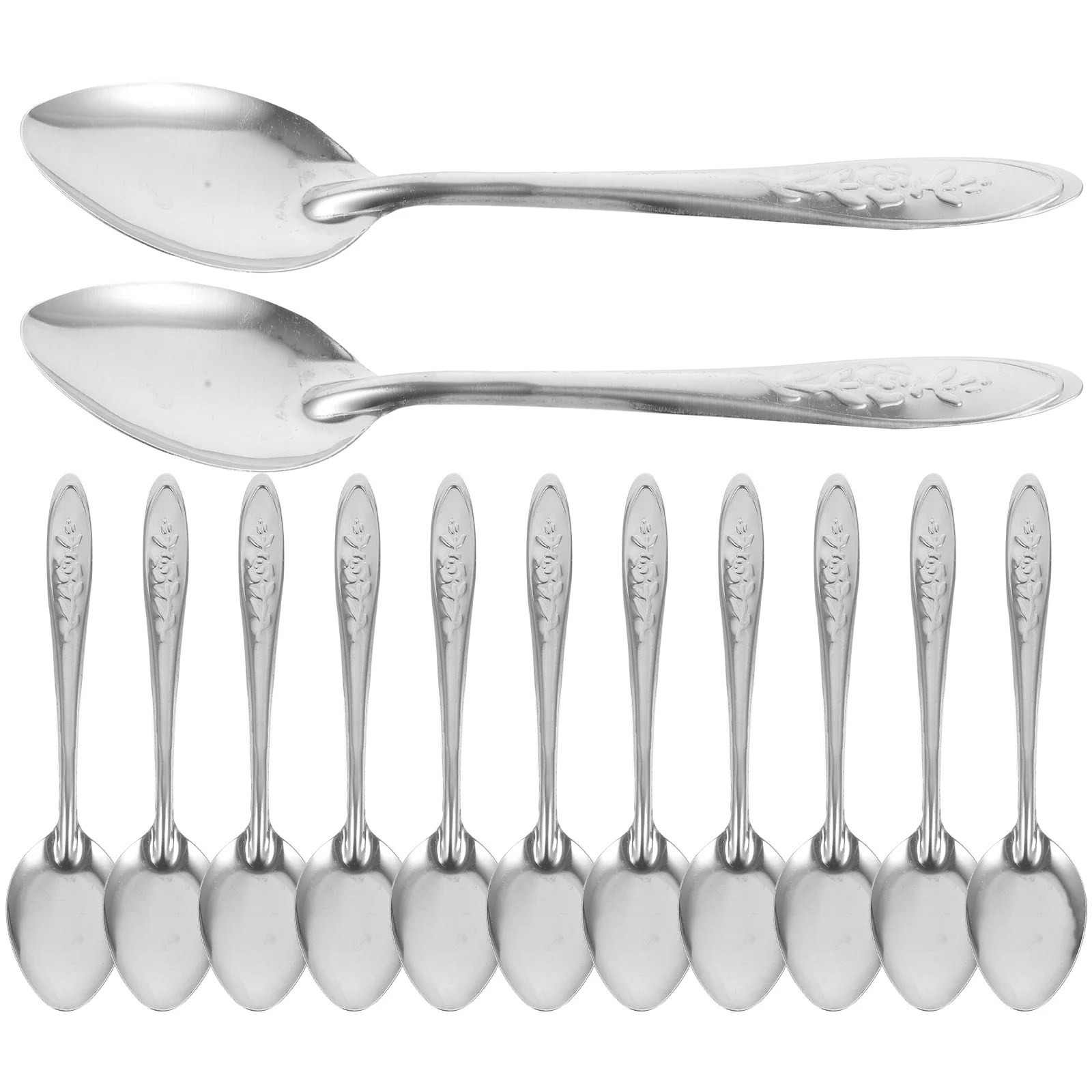 

50 Pcs Fast Food Rice Spoon Small Ladle Coffee Spoons Stirring Watermelon Tea Soup Stainless Steel Mixing