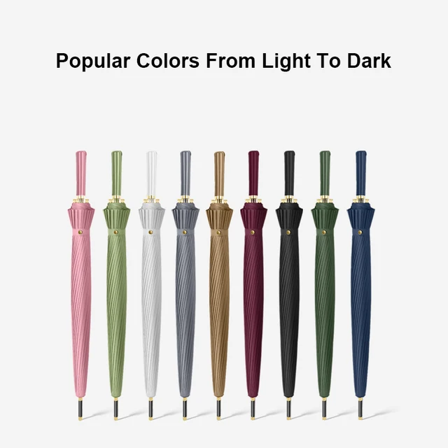 Klasszikus 24 Csont Hosszú Fogantyú Üzleti Esernyő Férfiaknak Vintage Automatikus Egyenes, Megerősített Ünnepi Születésnapi Ajándékhoz - Image 6