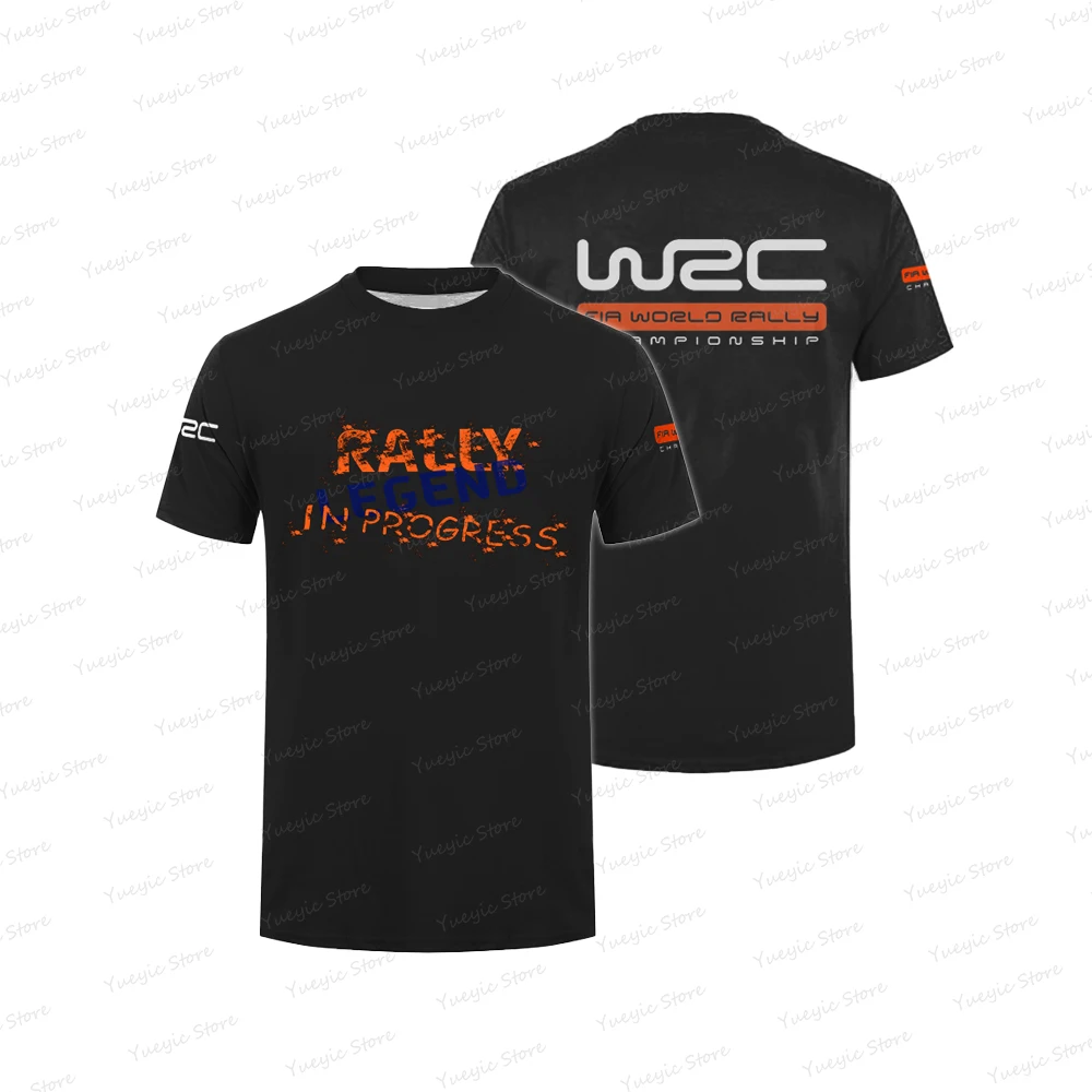 WRC Rally Fans Round Neck Breathable Short Sleeve Summer 3D Printing Kids Men's Sportswear Men's