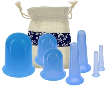 Silicone Vacuum Cupping Massage Jars Anti Cellulite Massage Facial Suction Cups Face Neck Lift Skin Scraping Guasha Anti Wrinkle 1