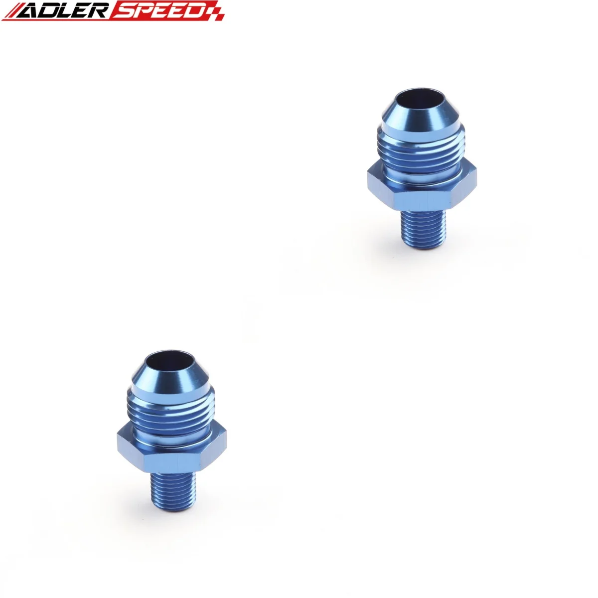 2PCS 8AN AN-8  M10x1.5mm 직선 수나사 피팅 어댑터 블랙/블루