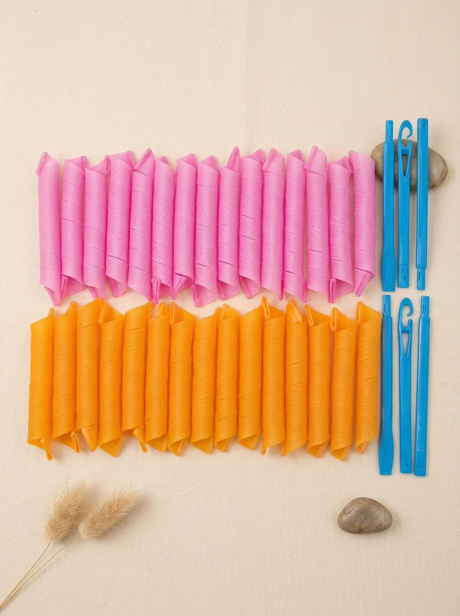 Heatless Spiral Hair Rollers Set for Effortless Overnight Curls