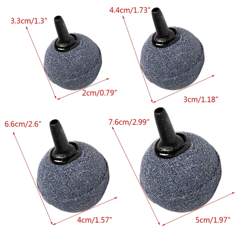 

Air Stone Bubble Oxygen Diffuser Ball Shaped Airstones for Aquarium Fish for Tank Pond Hydroponics Pump 2/3/4/5 for cm D