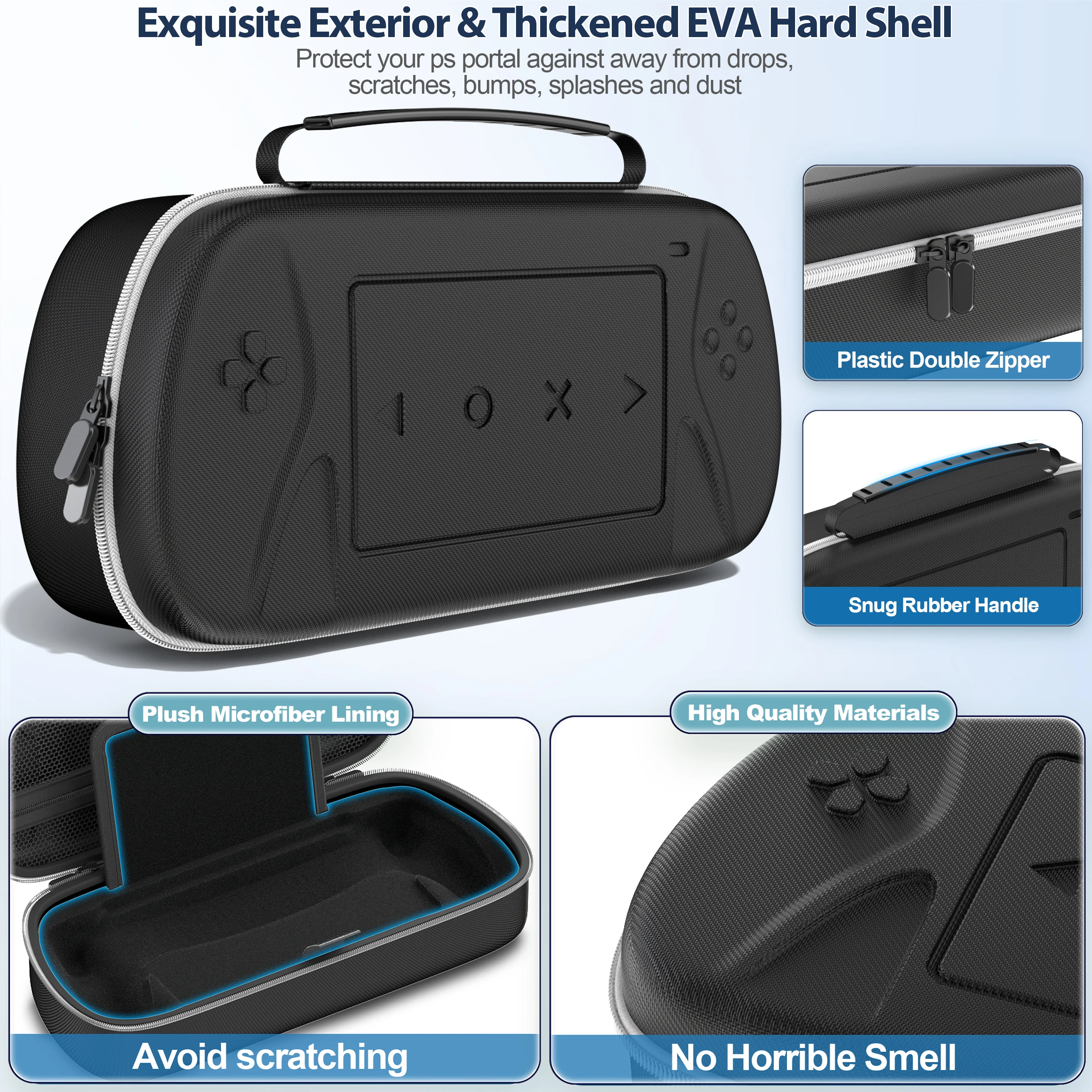 for PlayStation Portal Remote Player Hard Carrying Shell Case With