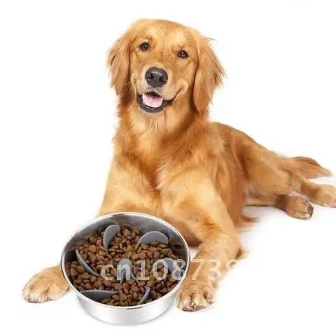 

Pet Slow Feeder Dog Food Bowls Dish Insert with Suction Cup NonSlip Anti Choke Spiral Prevent Obesity Suppl Anti Gulping Pet