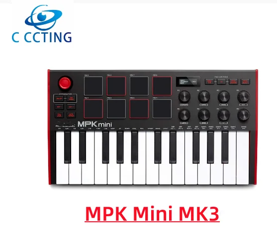 Akai Professional Mpk Mini Mk3-25 Tasti Ultra Portatile Usb Midi Drum Pad E Controller Per Tastiera
